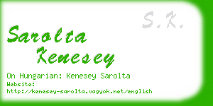 sarolta kenesey business card